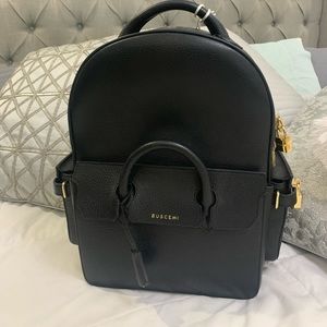 Buscemi Leather backpack with golden hardware- NEW